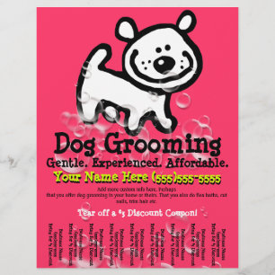 Hunde Grooming.Advertising Pet Service. Flyer