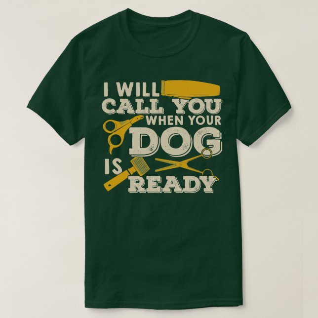 Hunde Grooming Groomer-Geschenk T-Shirt (Design vorne)