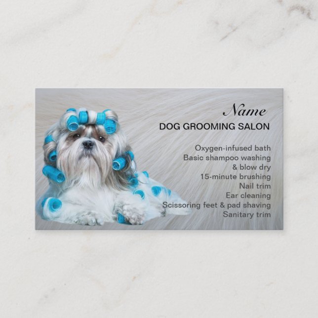 Hunde-Grooming-Salon-Visitenkarte Visitenkarte (Vorderseite)