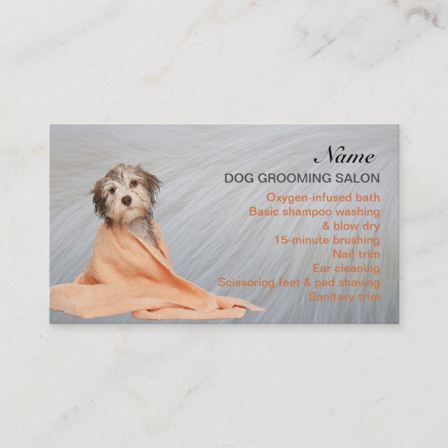Hunde-Grooming-Salon-Visitenkarte Visitenkarte (Vorderseite)