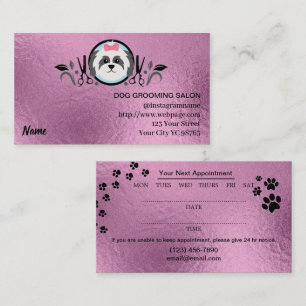 Hunde-Grooming-Salon-Visitenkarte Visitenkarte