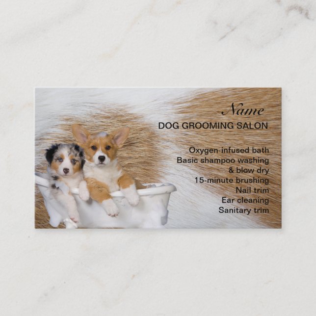 Hunde-Grooming-Salon-Visitenkarte Visitenkarte (Vorderseite)