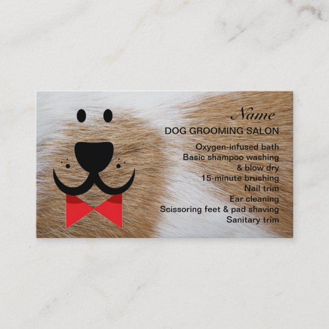 Hunde-Grooming-Salon-Visitenkarte Visitenkarte (Vorderseite)