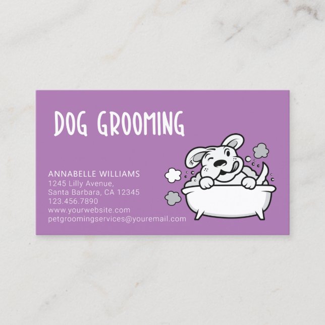 Hunde-Grooming-Services-Visitenkarte Visitenkarte (Vorderseite)