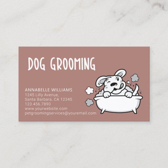 Hunde-Grooming-Services-Visitenkarte Visitenkarte (Vorderseite)