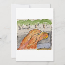 Hunde-Grußkarte im Auto Einladung