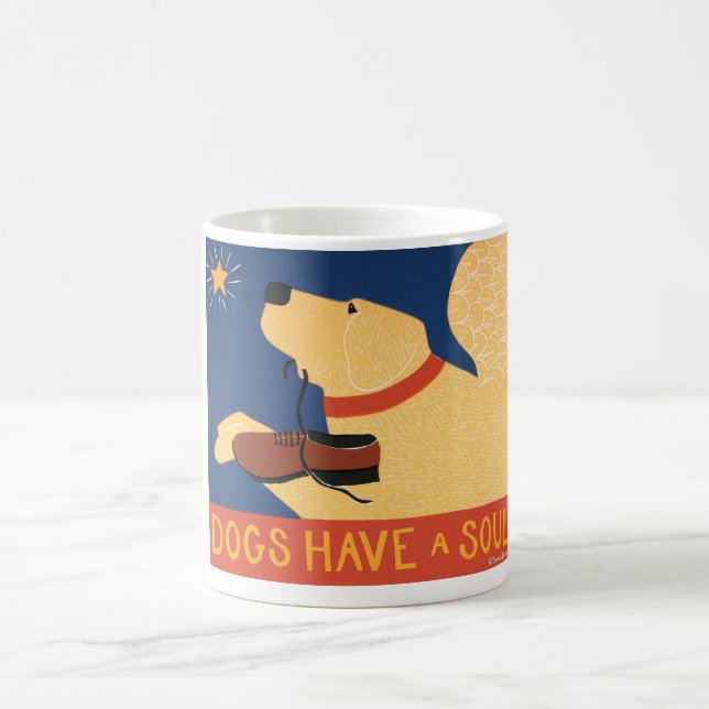 Hunde haben ein Soul-Stephen Huneck Kaffeetasse (Mittel)