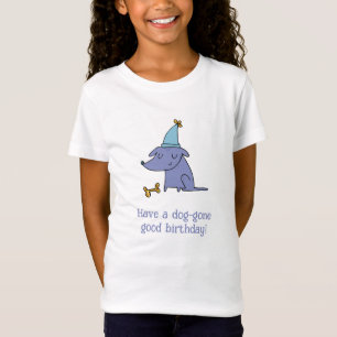 Hunde haben einen guten Geburtstagshund mit Party- T-Shirt