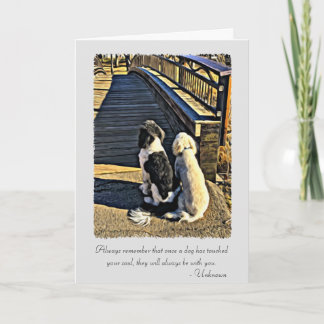 Hunde haben Ihr Soul Pet Sympathy Card berührt Karte