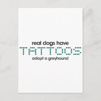 Hunde haben Tattoos Postkarte
