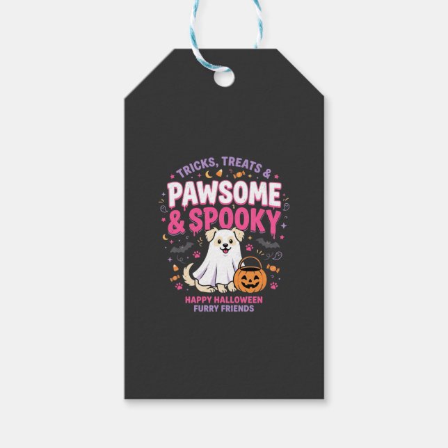 Hunde Halloween Boo Crew (2) Geschenkanhänger (Vorderseite)