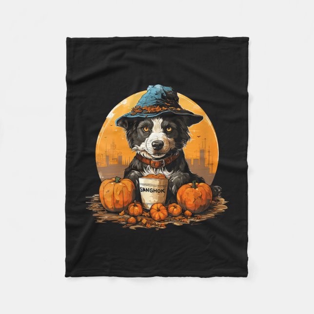 Hunde-Halloween für Frauen  Fleecedecke (Vorderseite)