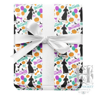 Hunde Halloween Geschenkpapier