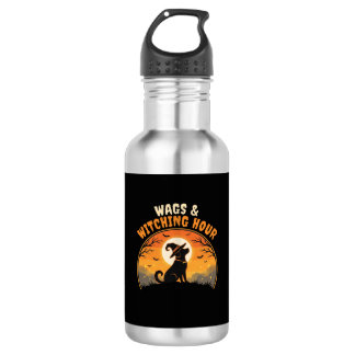 Hunde Halloween Mondlicht Edelstahlflasche