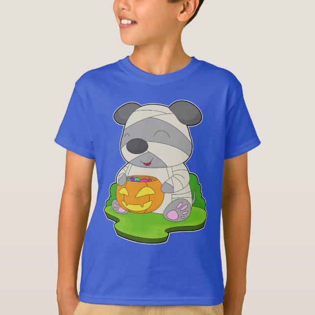 Hunde Halloween Mummy T-Shirt (Vorderseite)