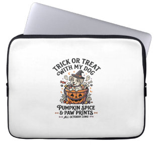 Hunde Halloween Süßigkeiten Nacht Laptopschutzhülle