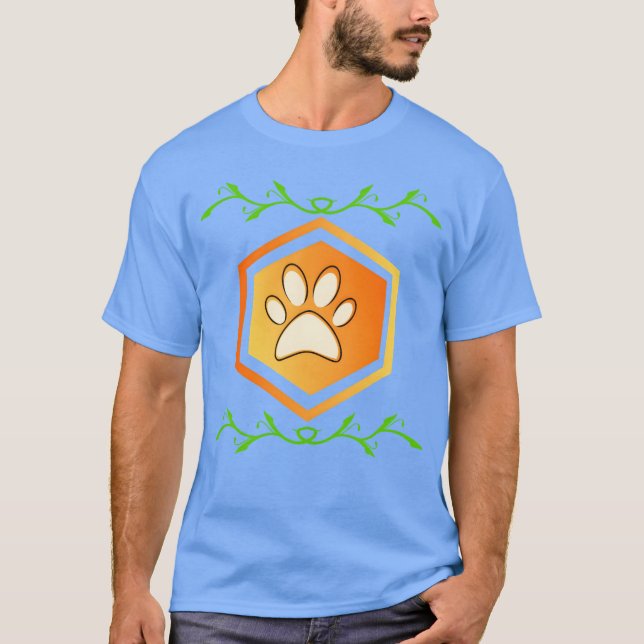 Hunde Hand Retro Giro T-Shirt (Vorderseite)