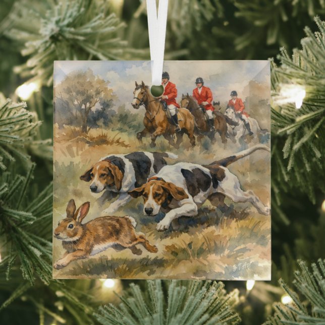 Hunde & Hase  Ornament Aus Glas (Insitu)