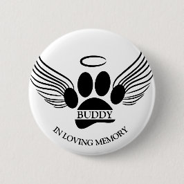Hunde Haustier Engel Wings Memorial Individuelle N Button