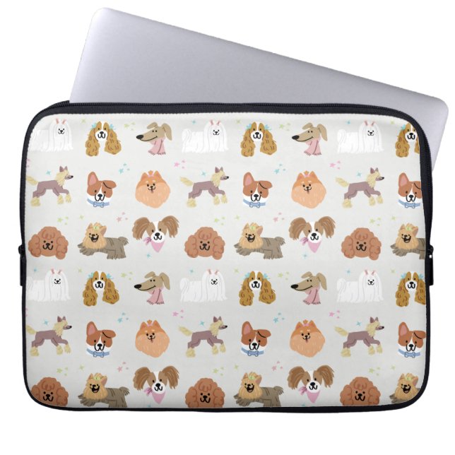 Hunde Haustiere Kinder Laptopschutzhülle (Vorderseite)