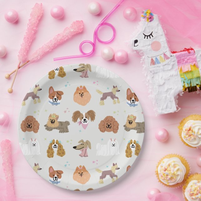 Hunde Haustiere Kinder Party Pappteller (Party)