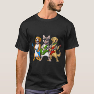 Hunde Heavy Metal Musiker T-Shirt