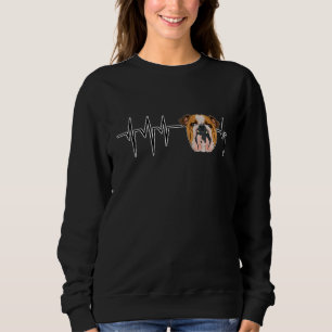 Hunde Herzschlag I English Bulldog Sweatshirt