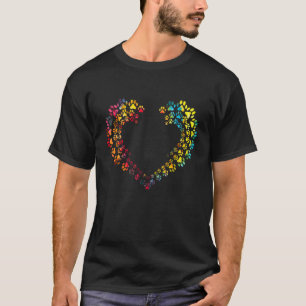 Hunde Herzschlag Liebe Mops Frauen Mädchen Hund 4 T-Shirt