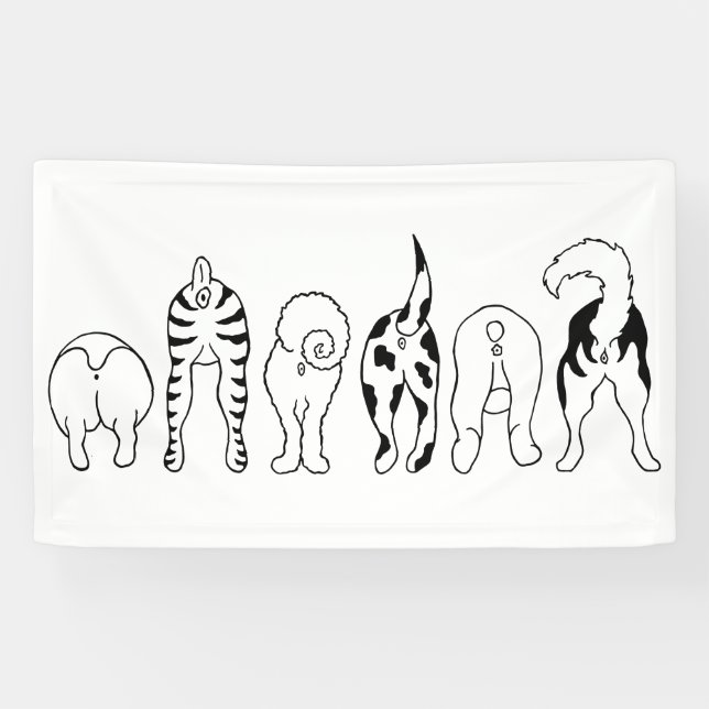 Hunde-Hintern Banner (Horizontal)