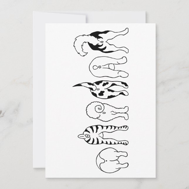 Hunde-Hintern Feiertagskarte (Vorderseite)