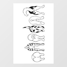 Hunde-Hintern Fensteraufkleber