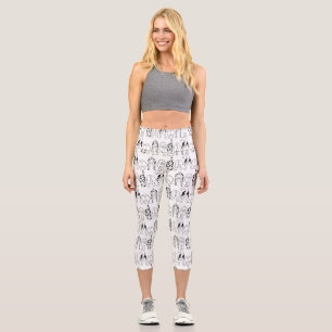 Hunde-Hintern-Muster Capri Leggings