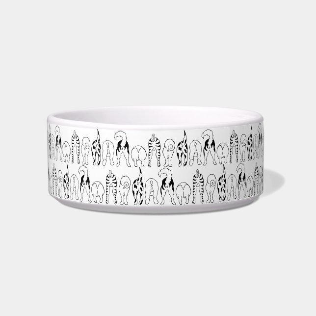 Hunde-Hintern-Muster Napf (Vorderseite)