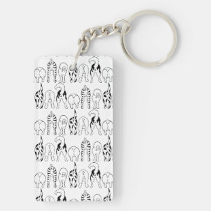 Hunde-Hintern-Muster Schlüsselanhänger
