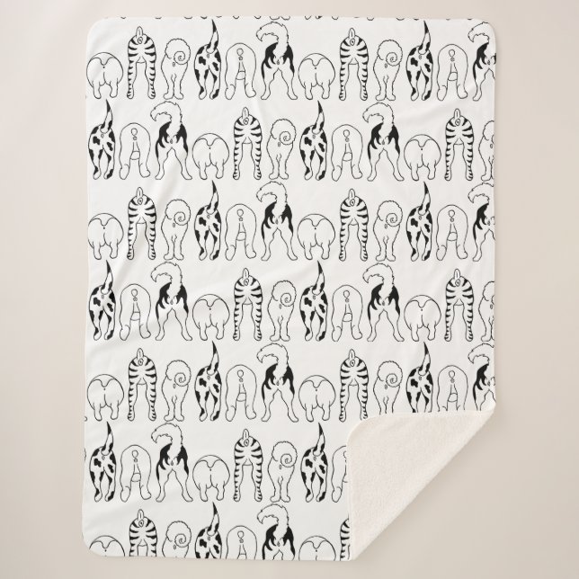 Hunde-Hintern-Muster Sherpadecke (Vorderseite)