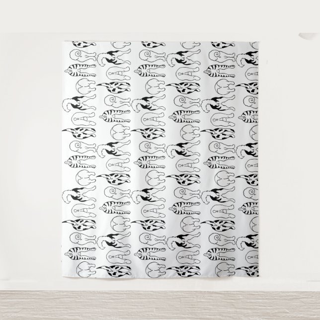 Hunde-Hintern-Muster Wandteppich (Vorderseite)