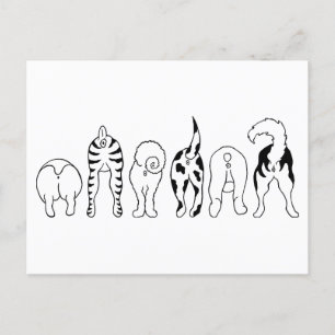Hunde-Hintern Postkarte