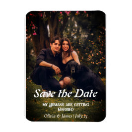 Hunde-Hochzeit-Foto Save the Date Magnet