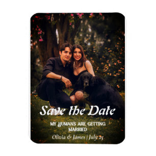 Hunde-Hochzeit-Foto Save the Date Magnet