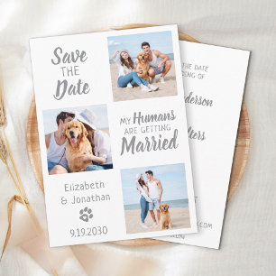 Hunde Hochzeit FotoCollage Save The Date