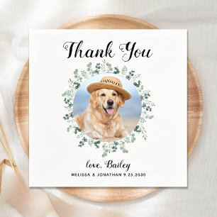 Hunde-Hochzeit-kundenspezifisches Foto Serviette