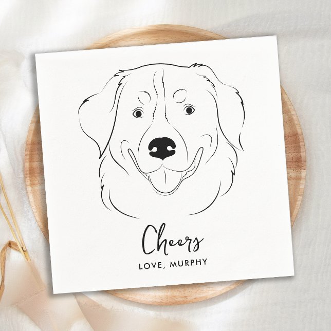 Hunde Hochzeit Personalisiert Cheers Golden Retrie Serviette (Von Creator hochgeladen)