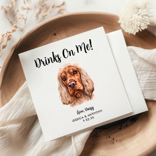 Hunde-Hochzeits-Cocktailservietten Serviette