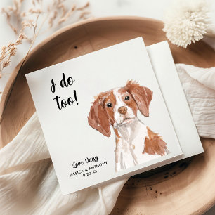 Hunde-Hochzeits-Cocktailservietten Serviette