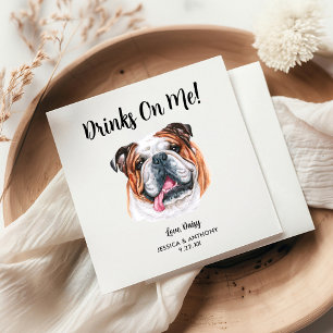 Hunde-Hochzeits-Cocktailservietten Serviette