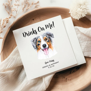 Hunde-Hochzeits-Cocktailservietten Serviette