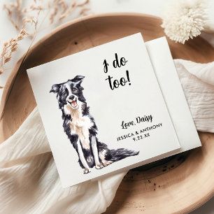 Hunde-Hochzeits-Cocktailservietten Serviette