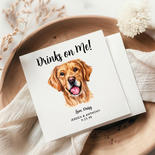 Hunde-Hochzeits-Cocktailservietten Serviette