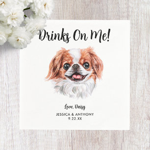 Hunde-Hochzeits-Cocktailservietten Serviette