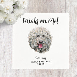 Hunde-Hochzeits-Cocktailservietten Serviette